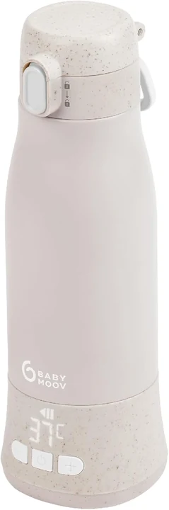 Babymoov Chauffe-Biberon Nomade sans fil Moov & Feed - Capacité 340ml - Eau ou Lait Maternel - Température réglable - Maintien au chaud (jusqu'à 7h) - Recharge USB - Garantie à vie