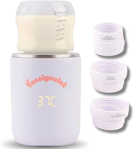 Chauffe Biberon Nomade portrable Lait Maternel | Sans fil rechargeable | Chauffe Rapide | Compacte et léger | Compatible avec Philips Avent/MAM/Suavinex | Voyage, Voiture...